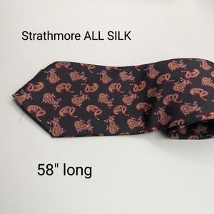 Strathmore silk tie Beautiful color tie, silk tie, 58" long wide tie for man